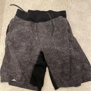 Men's Black and Gray Athletic Shorts